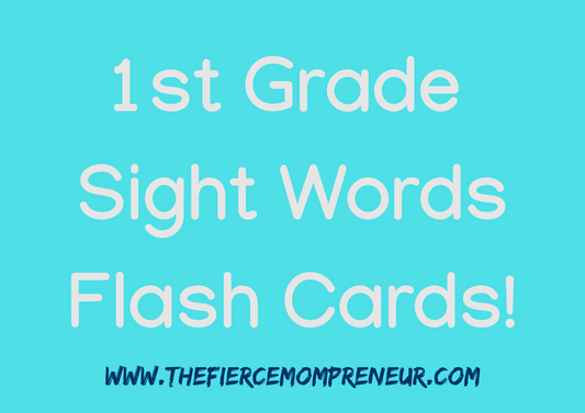 The Fierce Mompreneur Sight Word Flash Cards, Set 1